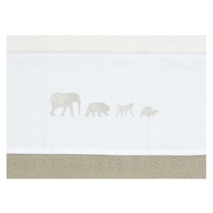 LLENÇOL CUNA ANIMALS OLIVE GREEN